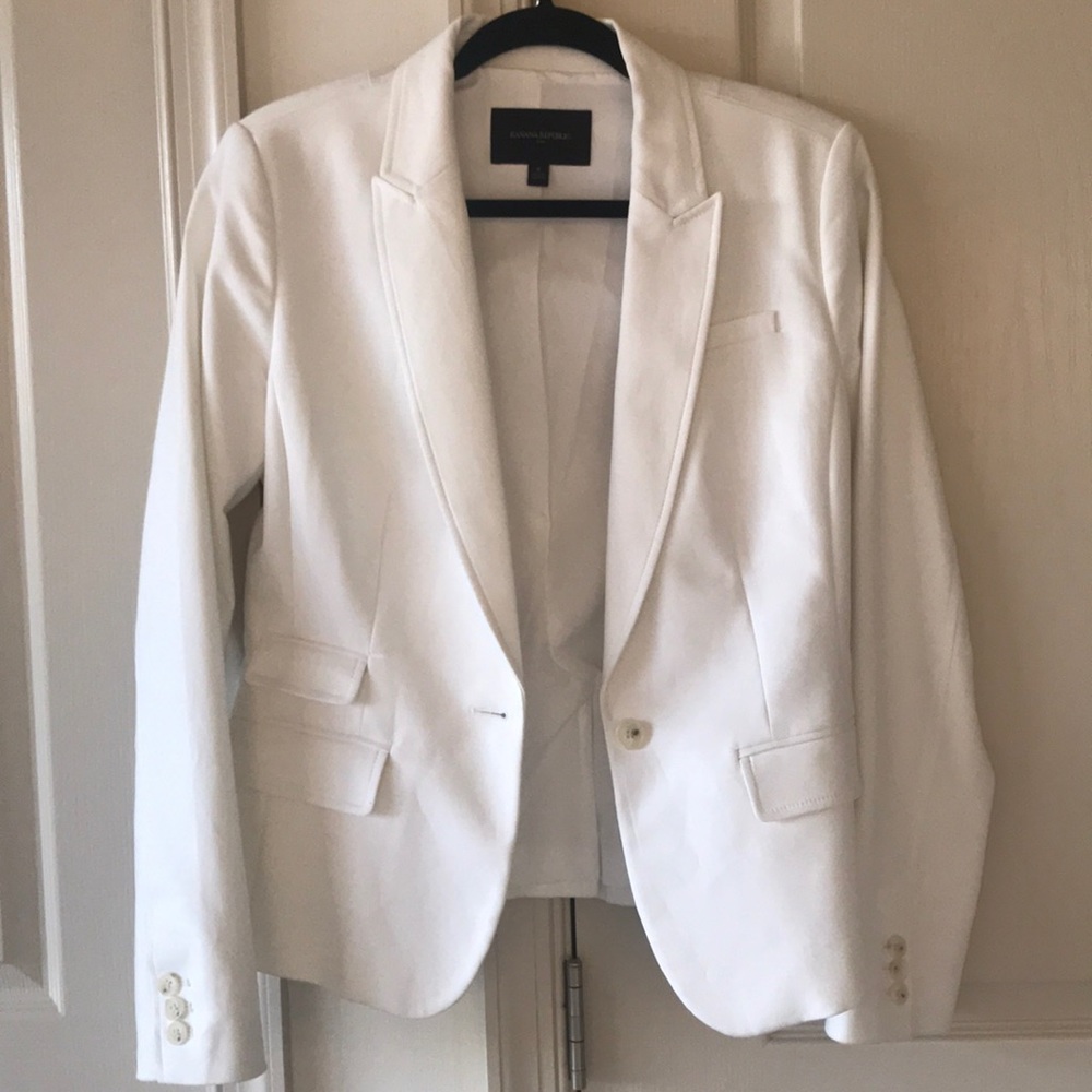 Banana Republic Factory White Blazer